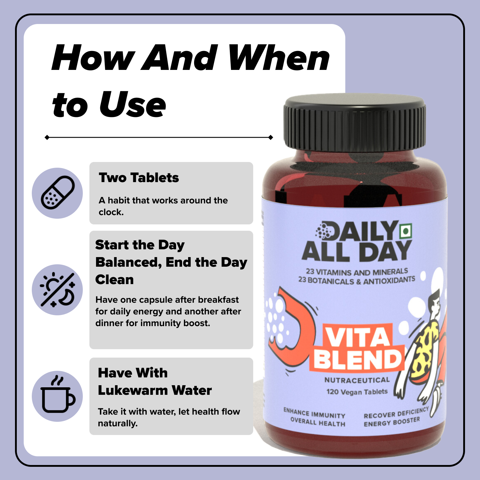 multivitamin b complex tablets by daily all day